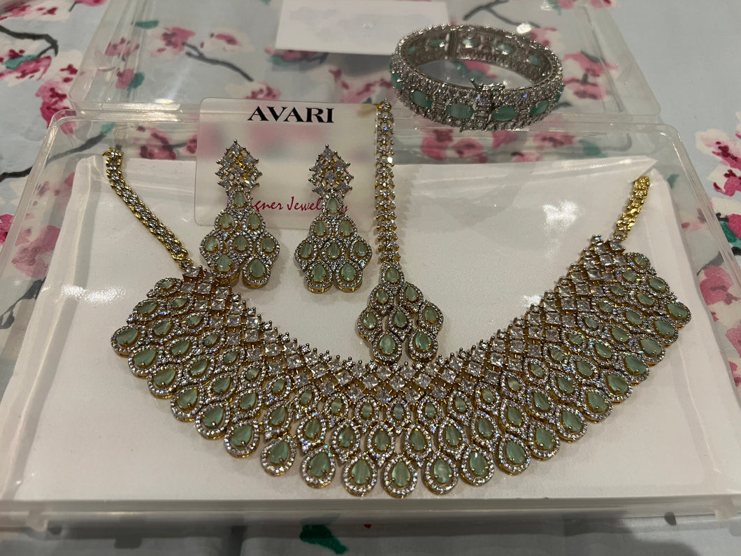 Aqua Bridal Jewellery Set